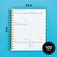 Undated Weekly & Monthly Planner, Spiral Bound, Hardcover (7.5 in x 9 in)