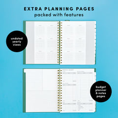 Undated Weekly & Monthly Planner, Spiral Bound, Hardcover (7.5 in x 9 in)