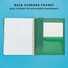 Undated Weekly & Monthly Planner, Spiral Bound, Hardcover (7.5 in x 9 in)