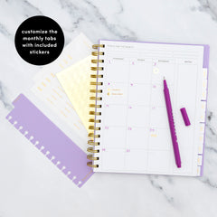 Undated Weekly & Monthly Planner, Spiral Bound, Hardcover (7.5 in x 9 in)