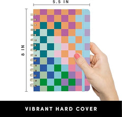 Decorative Cover Lined Journal Notebook, Spiral Bound, Hardcover (5.5 in x 8 in)