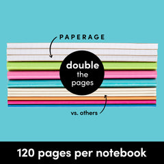 12 Pack Rainbow Spine Kraft Cover Composition Notebooks, Softcover (5.75 in x 8 in)