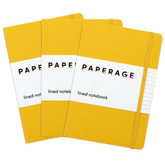 3 Pack Lined Journal Notebooks, Hardcover (5.6 in x 8 in)
