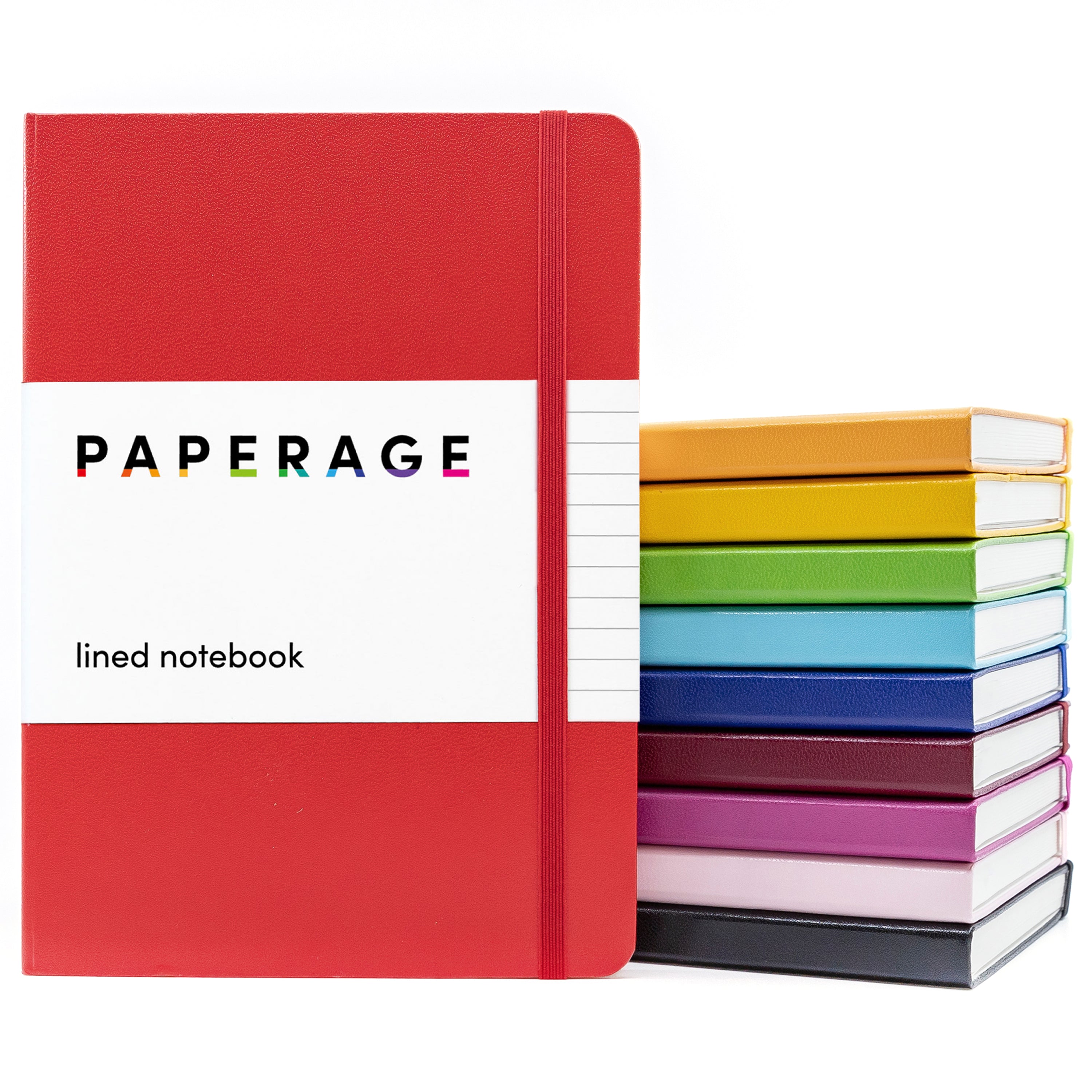 10 Pack Lined Journal Notebooks, Hardcover, (5.6 in x 8 in)