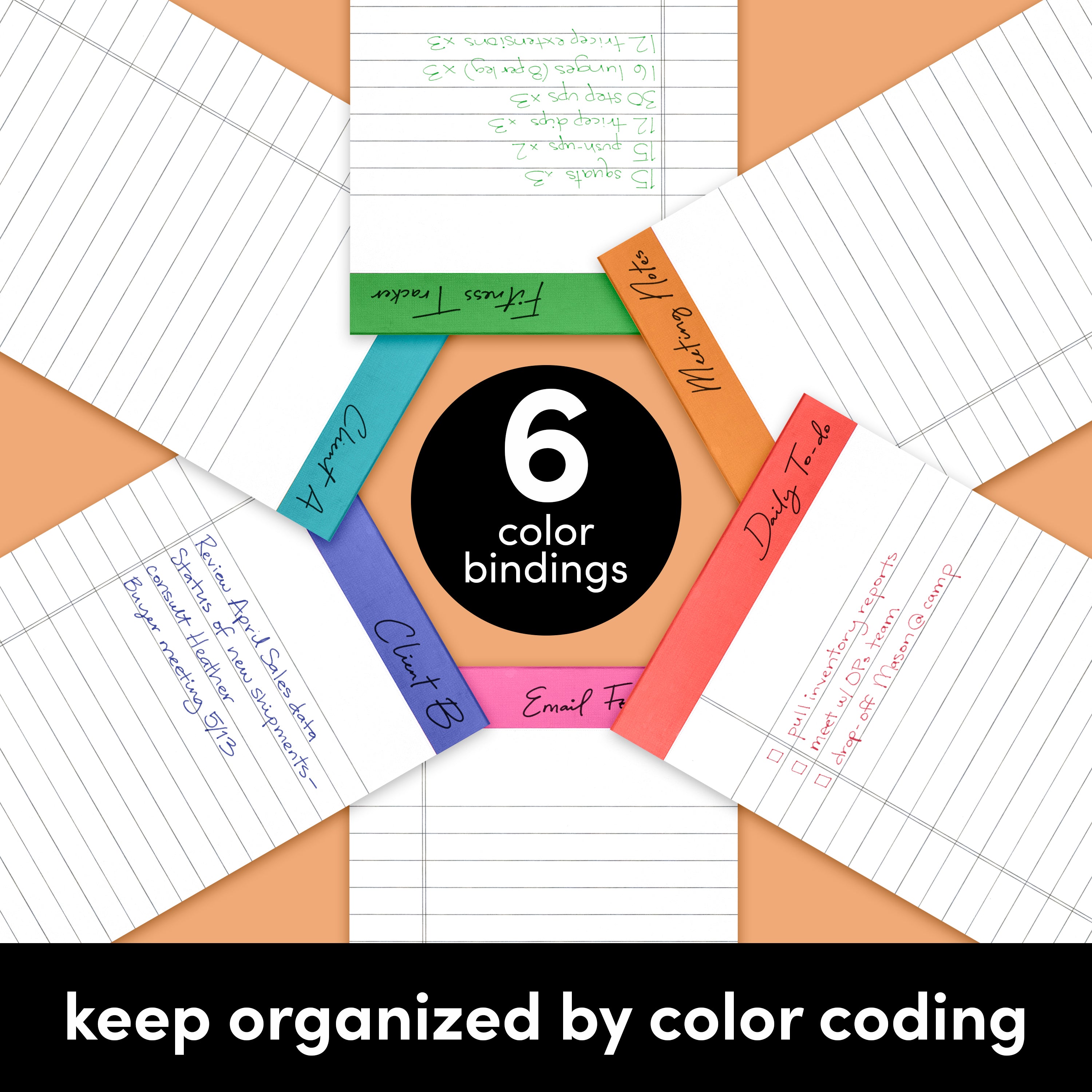 6 Pack Small Lined Legal Pads (5 in x 8 in)