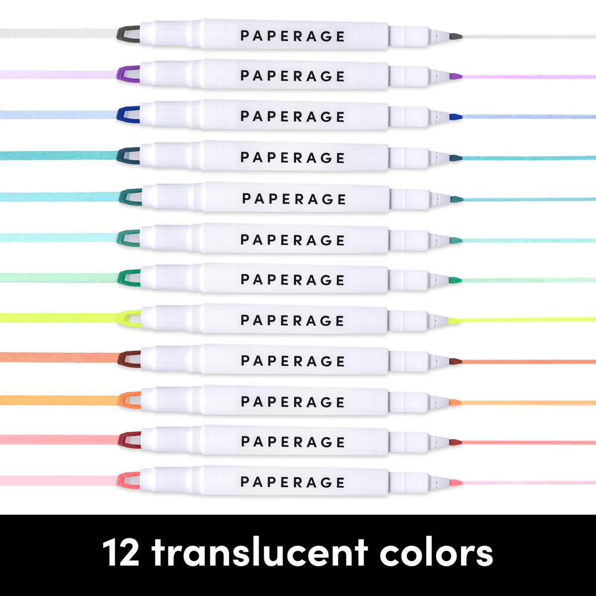 Dual Tip Clear View Highlighters (4.0 mm Clear Chisel Tip + 1.0 Round