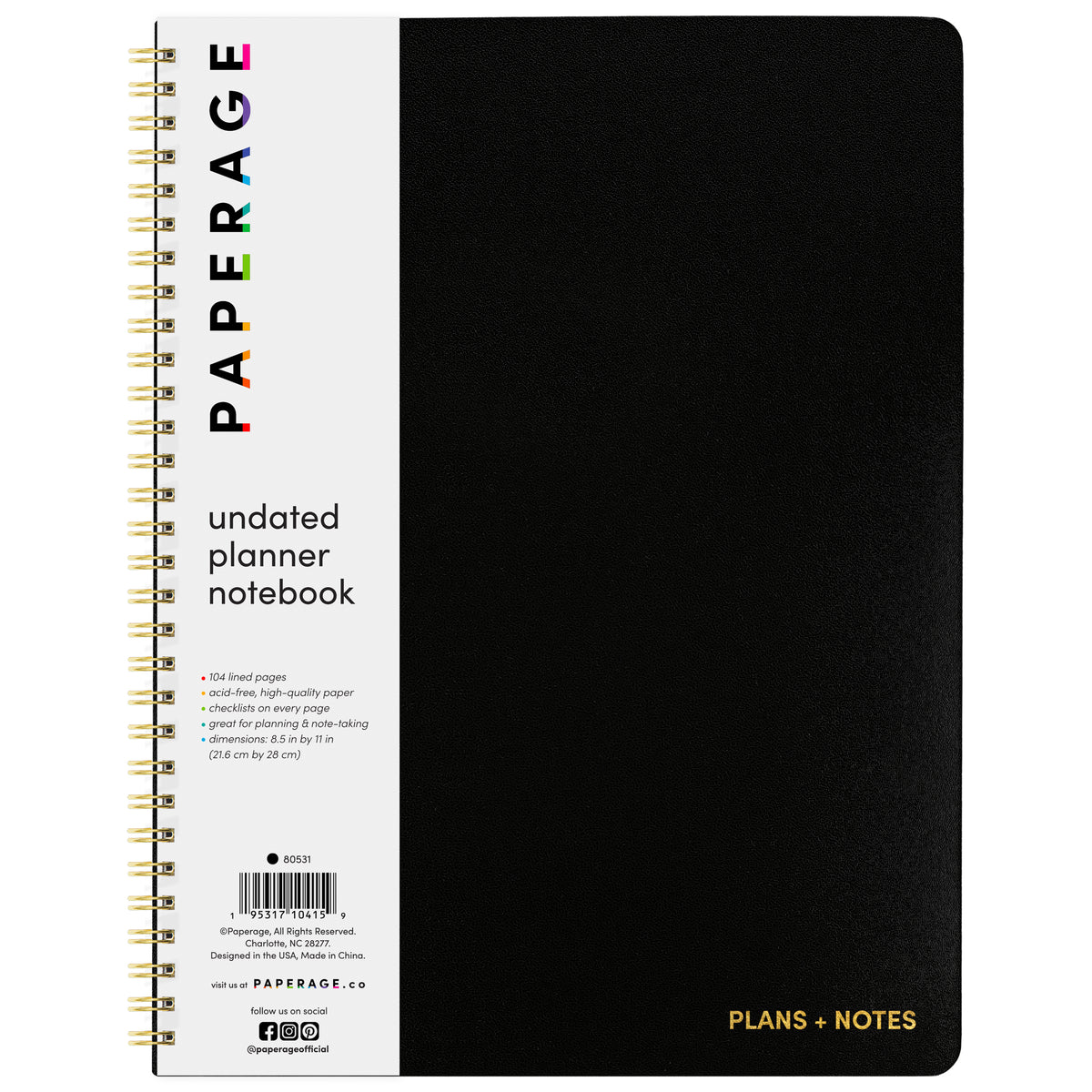 Ayeitsg Undated Weekly Planner - A5 Spiral Bound Habit Tracker & To-Do List Notebook, 5.7x8 Inches, Morandi Blue - View #2
