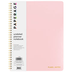 Undated Planner Notebook, Spiral Bound, Softcover (8.5 in x 11 in)