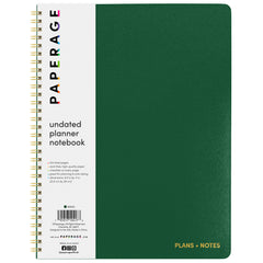 Undated Planner Notebook, Spiral Bound, Softcover (8.5 in x 11 in)