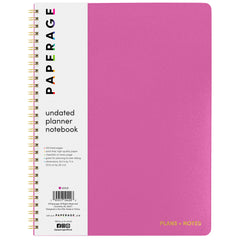 Undated Planner Notebook, Spiral Bound, Softcover (8.5 in x 11 in)