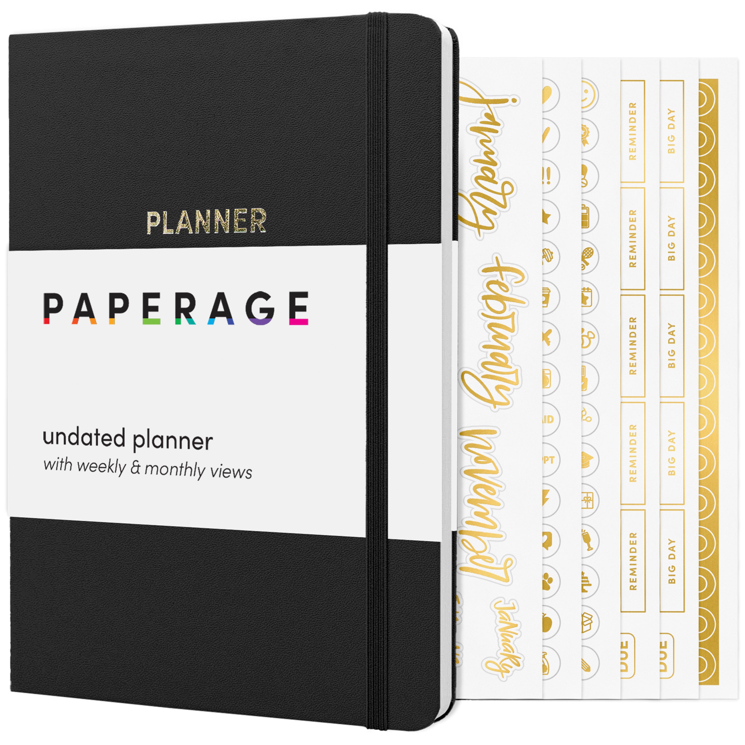Undated Weekly & Monthly Planner, Hardcover (5.7 in x 8 in)