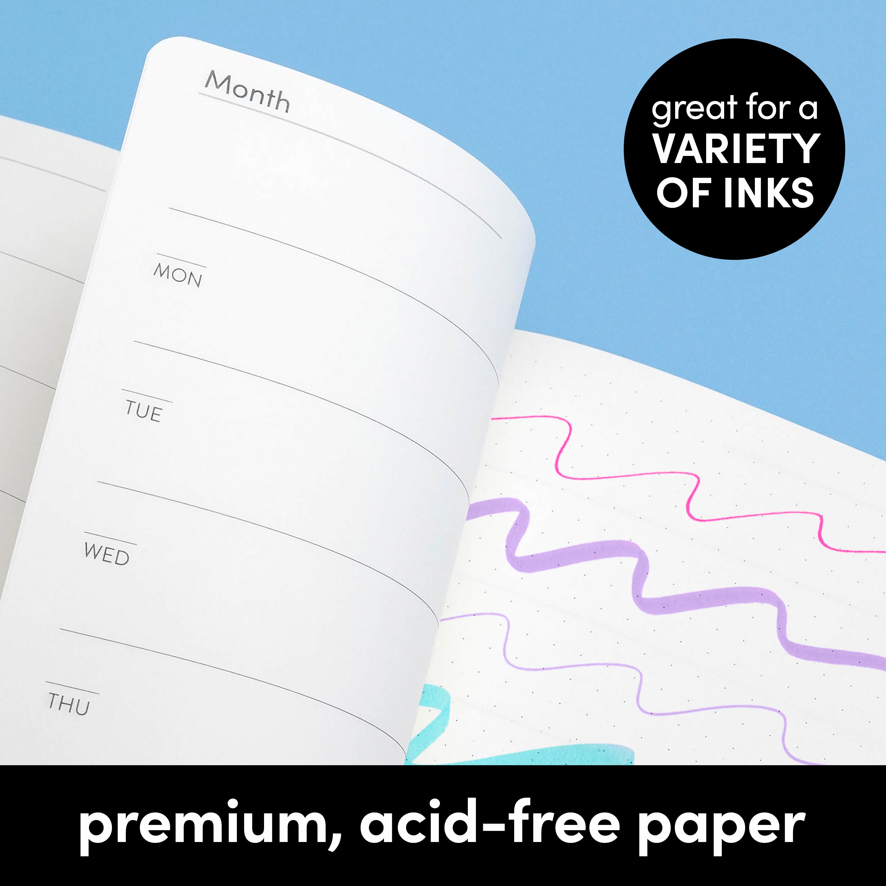 Undated Weekly & Monthly Planner, Hardcover (5.7 in x 8 in)