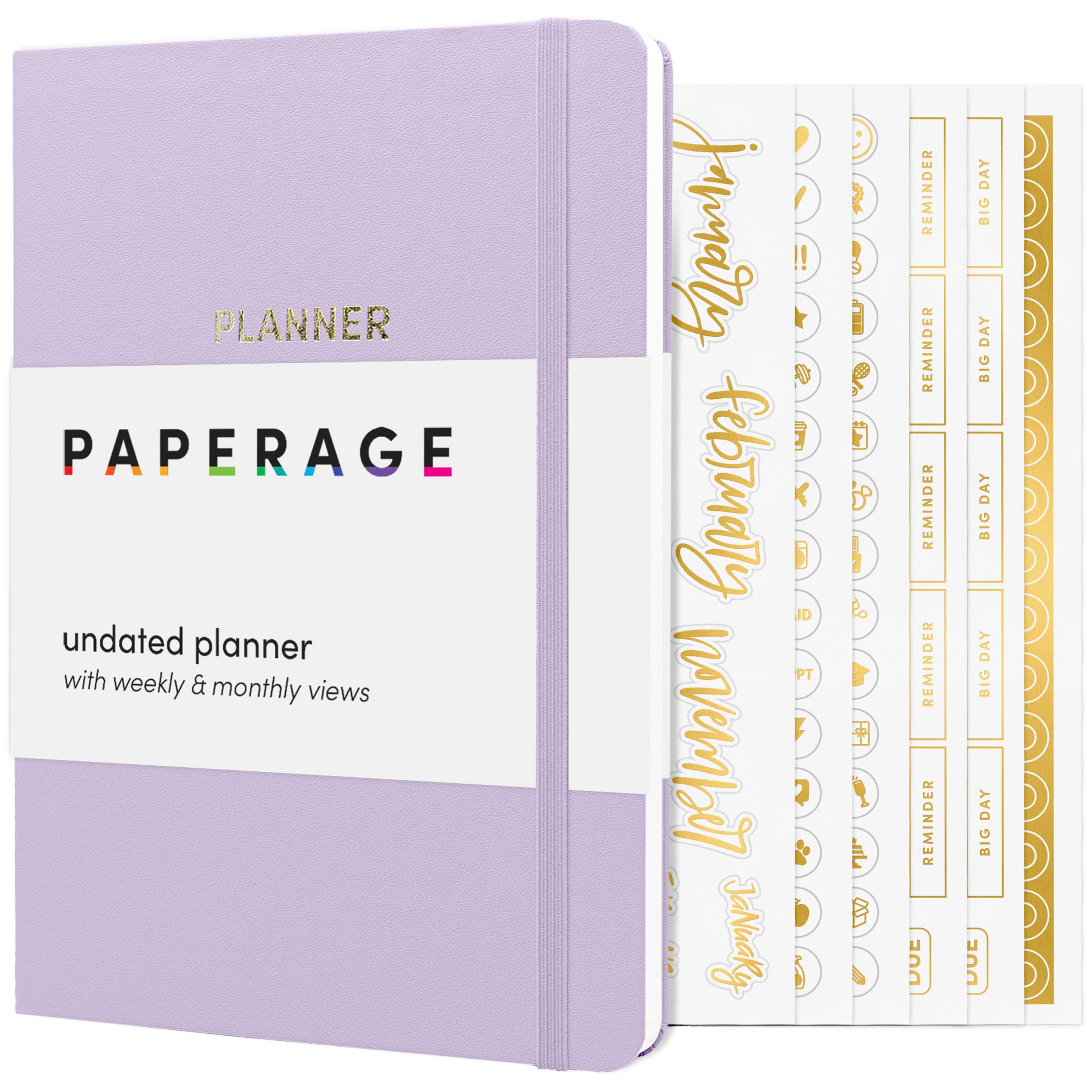 Undated Weekly & Monthly Planner, Hardcover (5.7 in x 8 in)