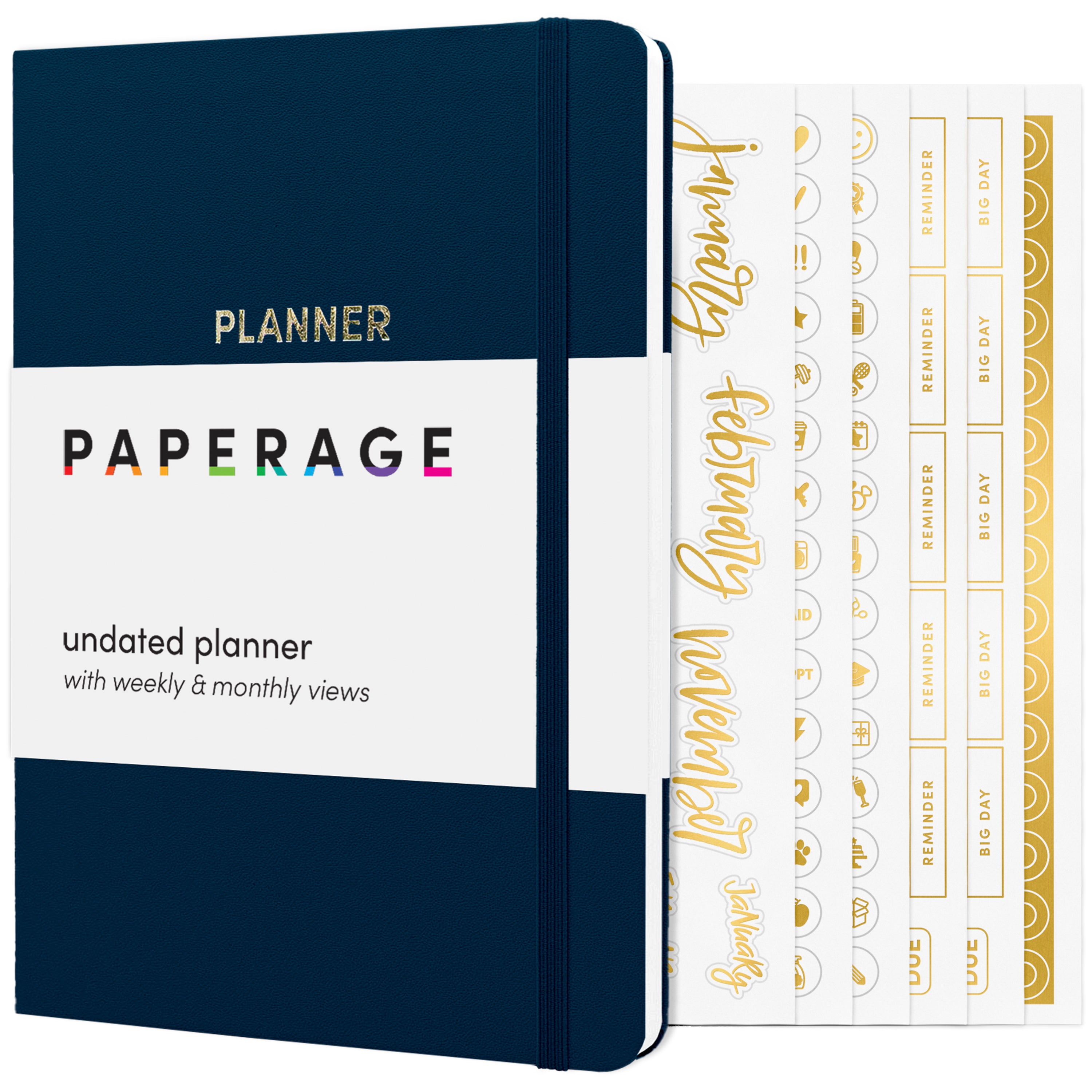 Undated Weekly & Monthly Planner, Hardcover (5.7 in x 8 in)