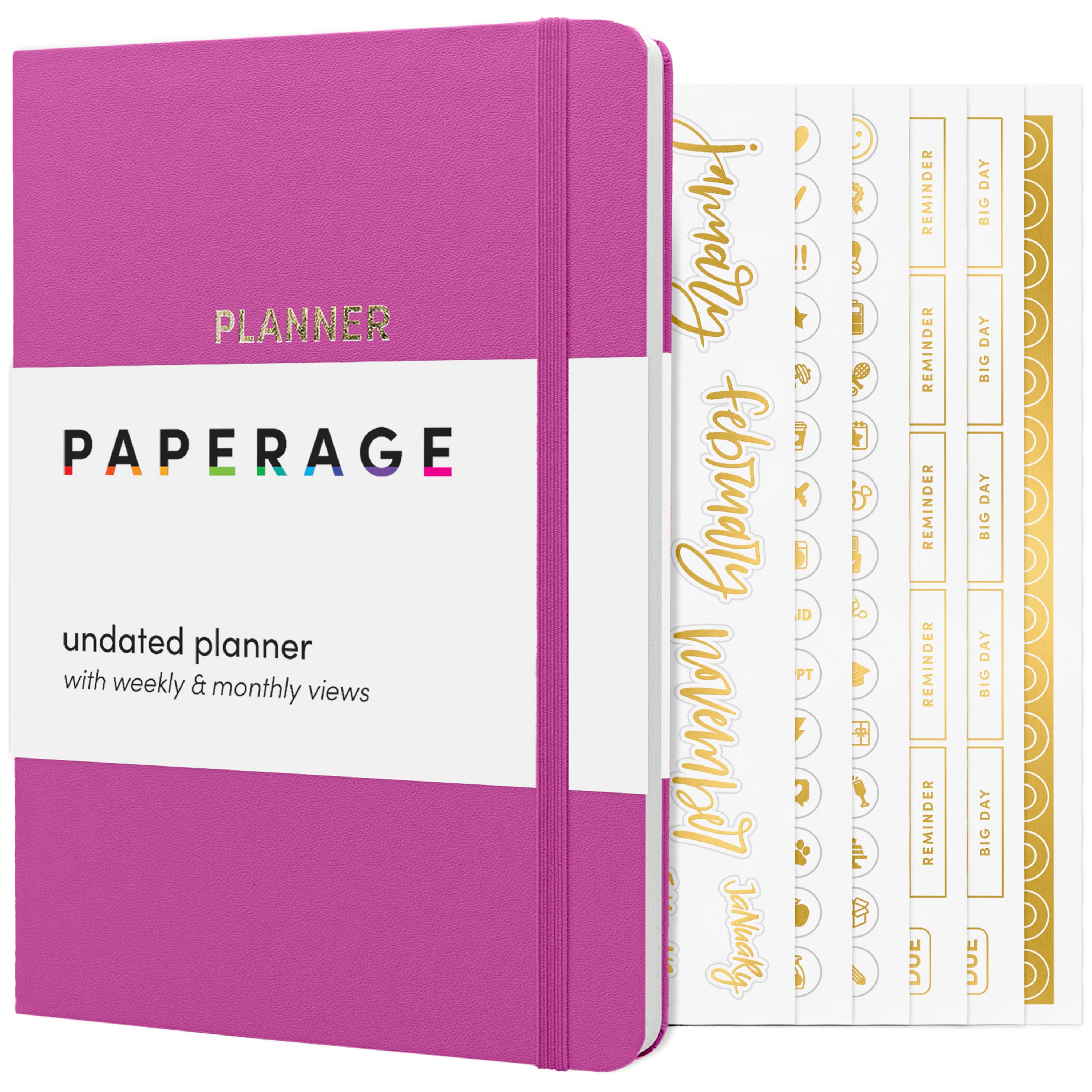 Undated Weekly & Monthly Planner, Hardcover (5.7 in x 8 in)