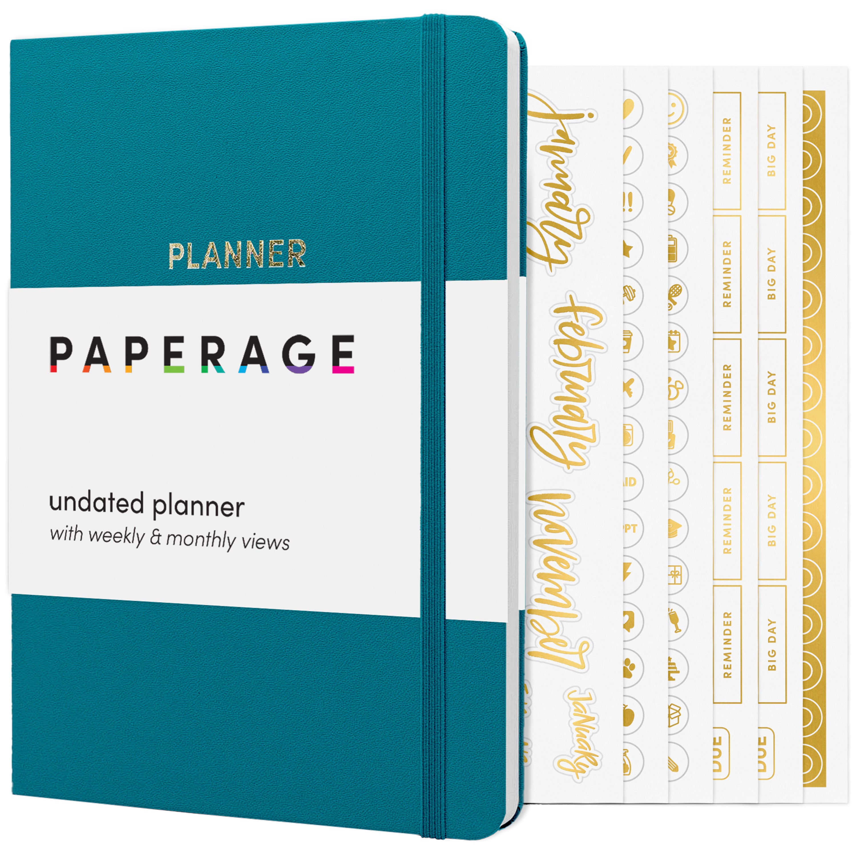 Undated Weekly & Monthly Planner, Hardcover (5.7 in x 8 in)