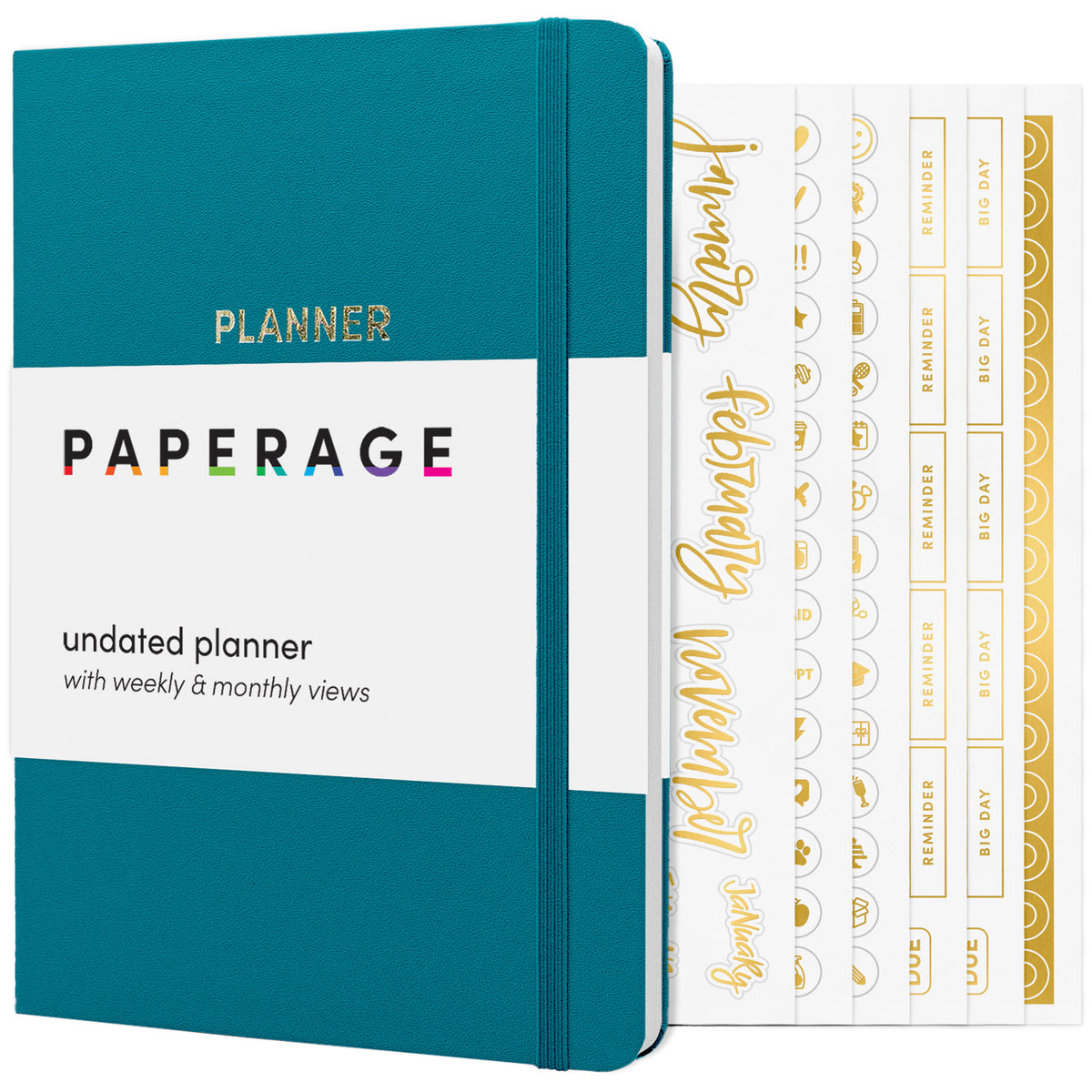 Undated Weekly & Monthly Planner, Hardcover (5.7 in x 8 in