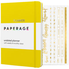Undated Weekly & Monthly Planner, Hardcover (5.7 in x 8 in)