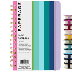Decorative Cover Lined Journal Notebook, Spiral Bound, Hardcover (5.5 in x 8 in)
