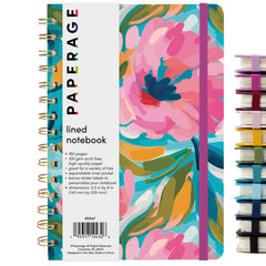 Decorative Cover Lined Journal Notebook, Spiral Bound, Hardcover (5.5 in x 8 in)