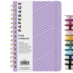 Decorative Cover Lined Journal Notebook, Spiral Bound, Hardcover (5.5 in x 8 in)
