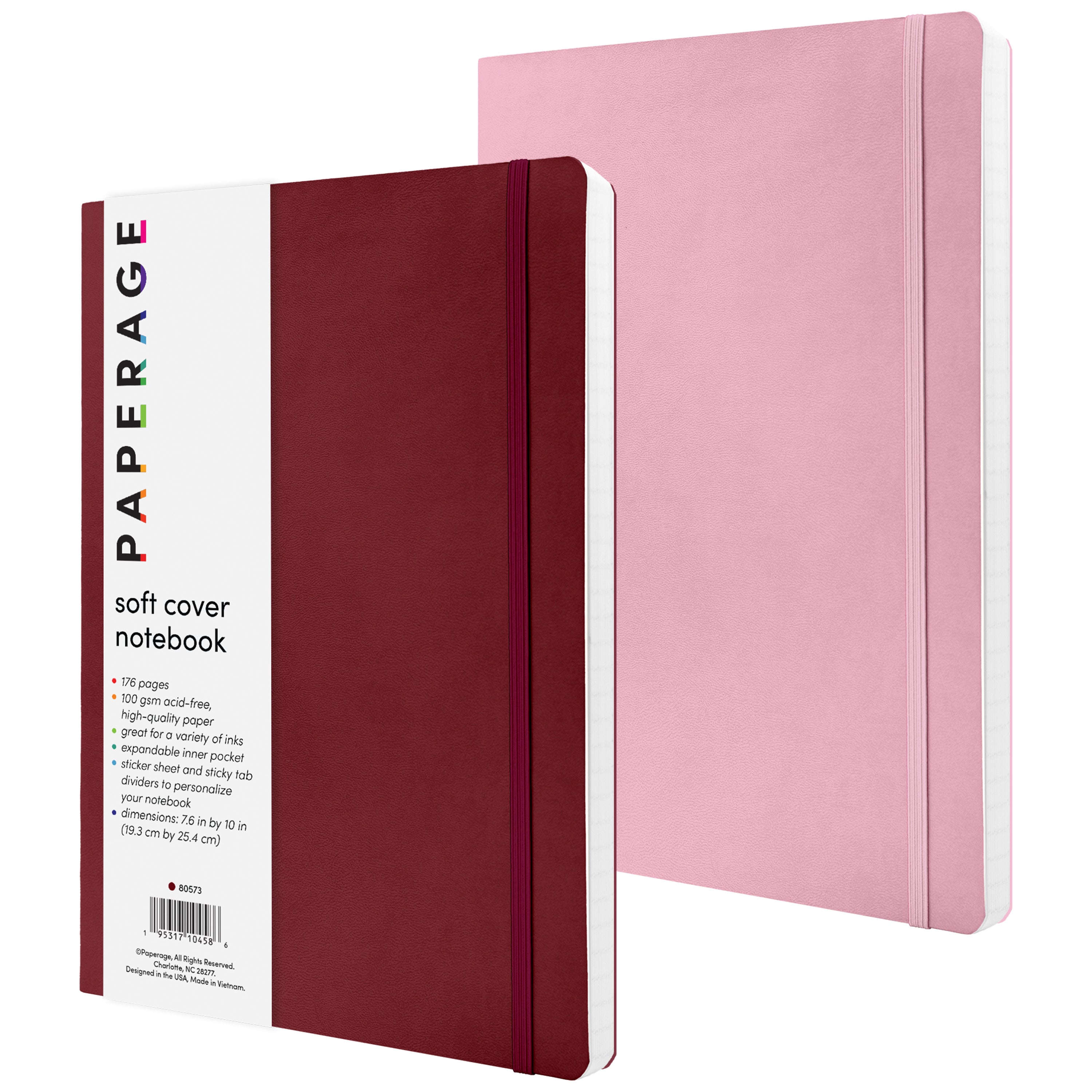 Large Lined Journal Notebook, Softcover (7.6 in x 10 in)