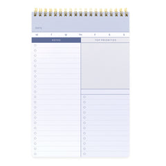 Undated Daily To-do List Planner Pad, Spiral Bound (6.5 in x 9.5 in)