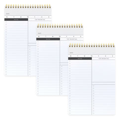 Undated Daily To-do List Planner Pad, Spiral Bound (6.5 in x 9.5 in)