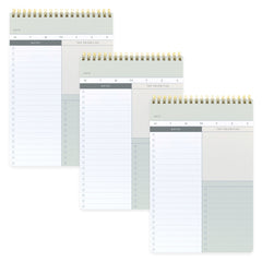 Undated Daily To-do List Planner Pad, Spiral Bound (6.5 in x 9.5 in)