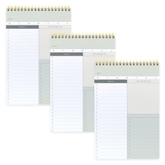 Undated Daily To-do List Planner Pad, Spiral Bound (6.5 in x 9.5 in)