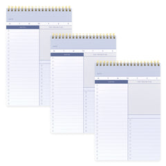 Undated Daily To-do List Planner Pad, Spiral Bound (6.5 in x 9.5 in)