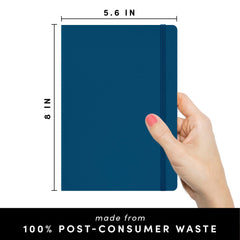 Recycled Lined Journal Notebook, Hardcover (5.6 in x 8 in)