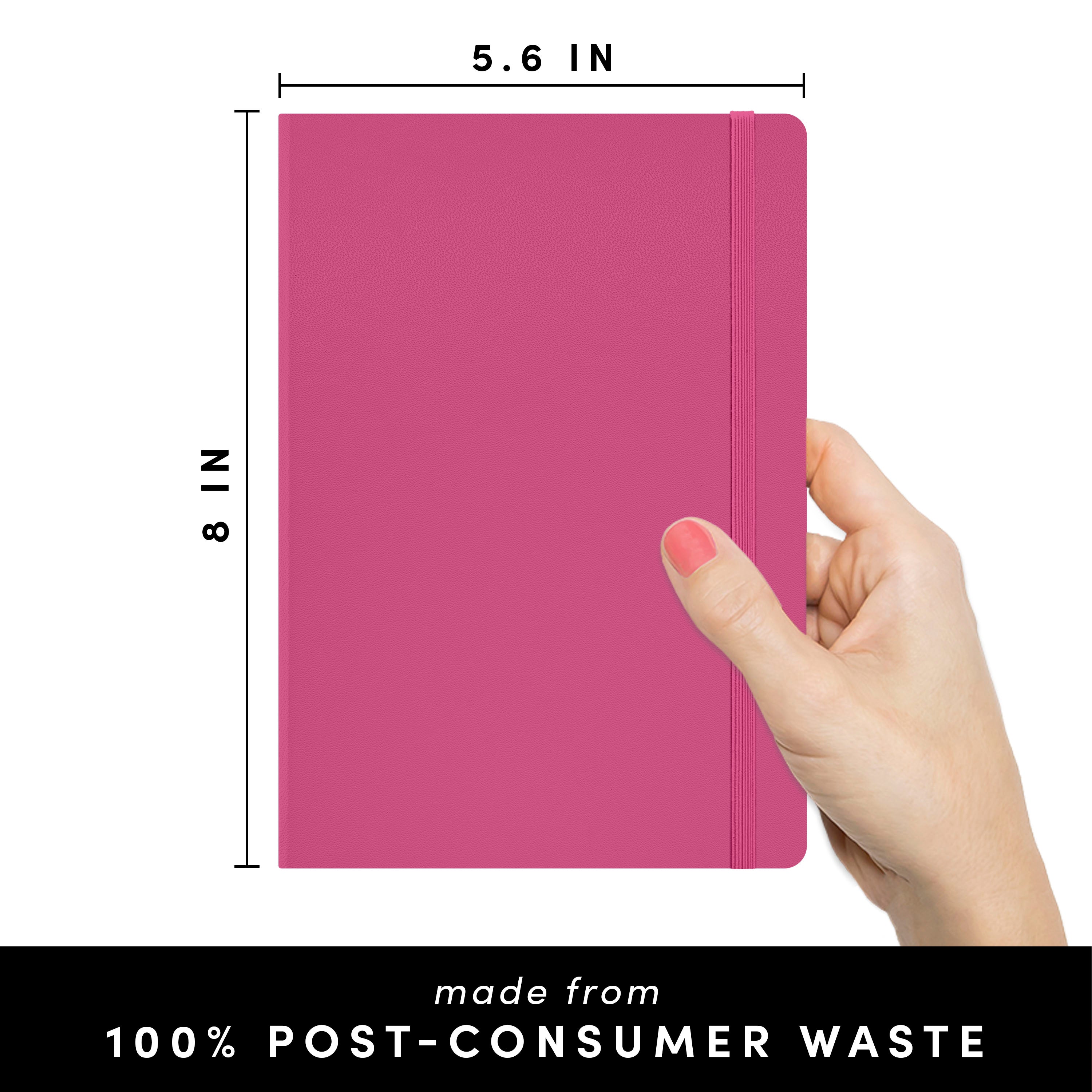 Recycled Blank Journal Notebook, Hardcover (5.6 in x 8 in)