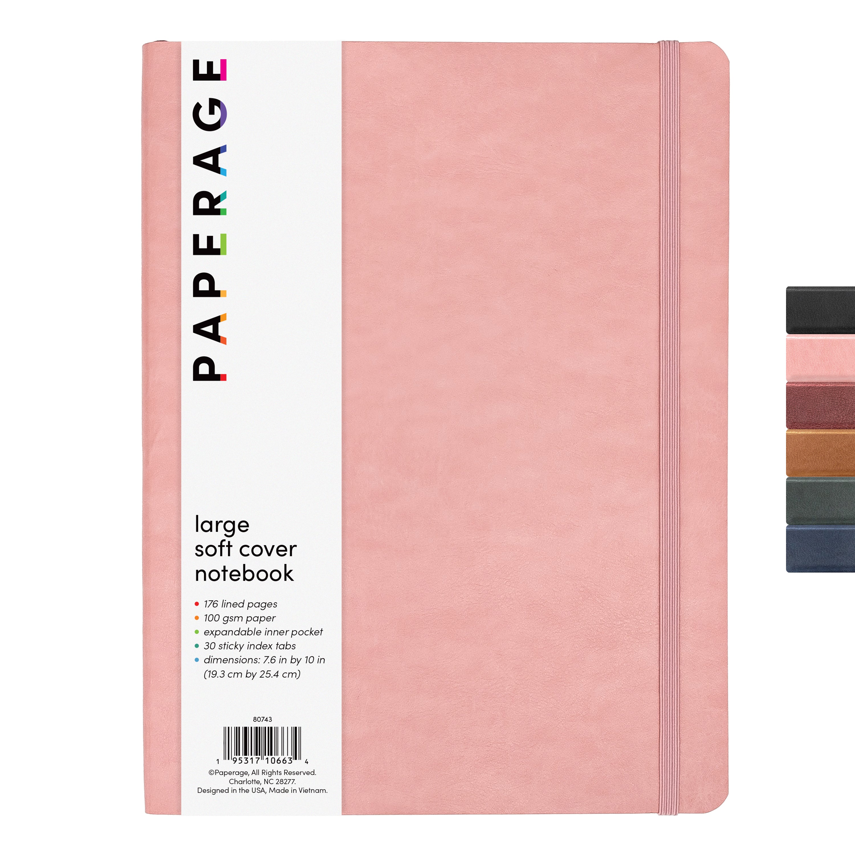 Large Lined Journal Notebook, Softcover (7.6 in x 10 in)