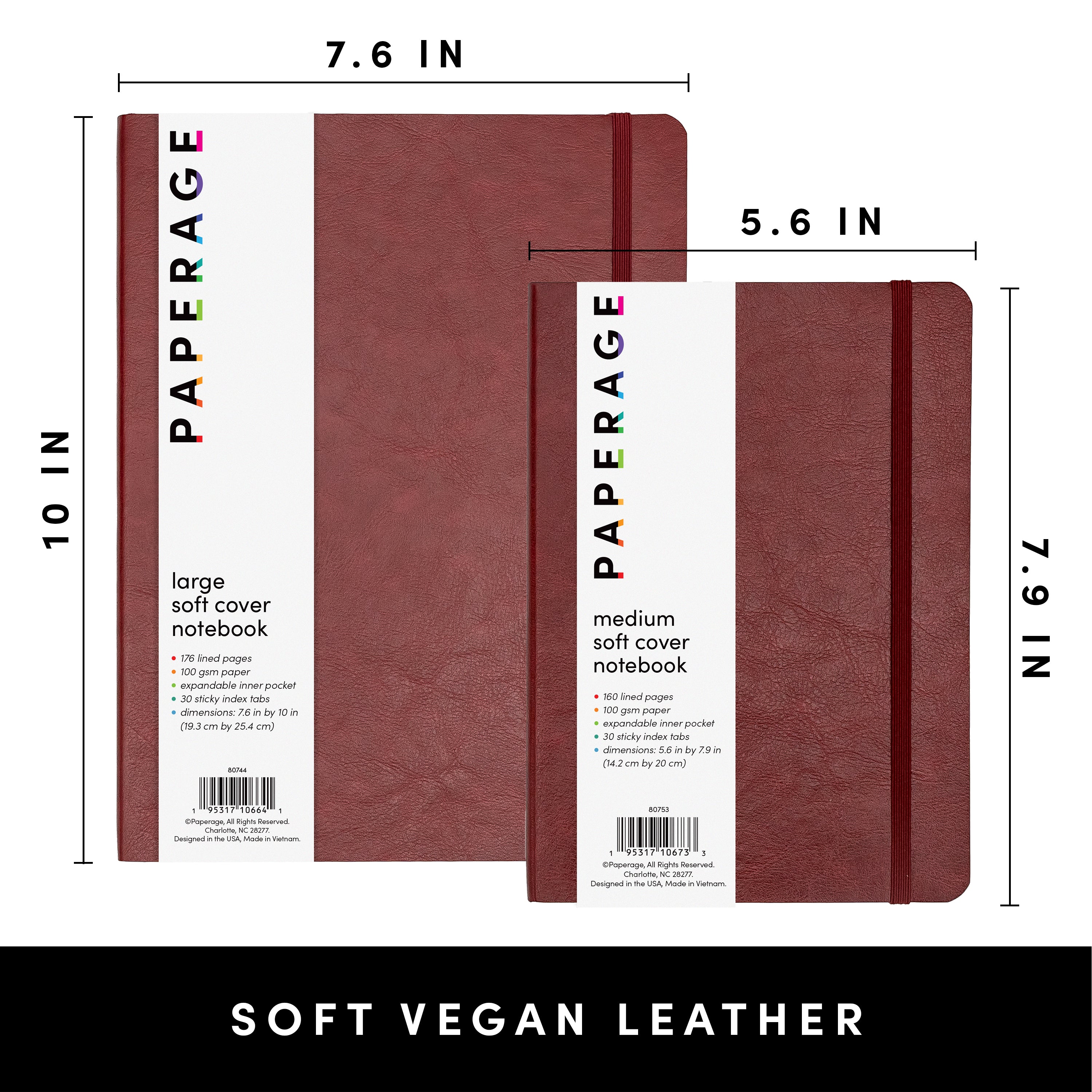 Medium Lined Journal Notebook, Softcover (5.6 in x 7.9 in)