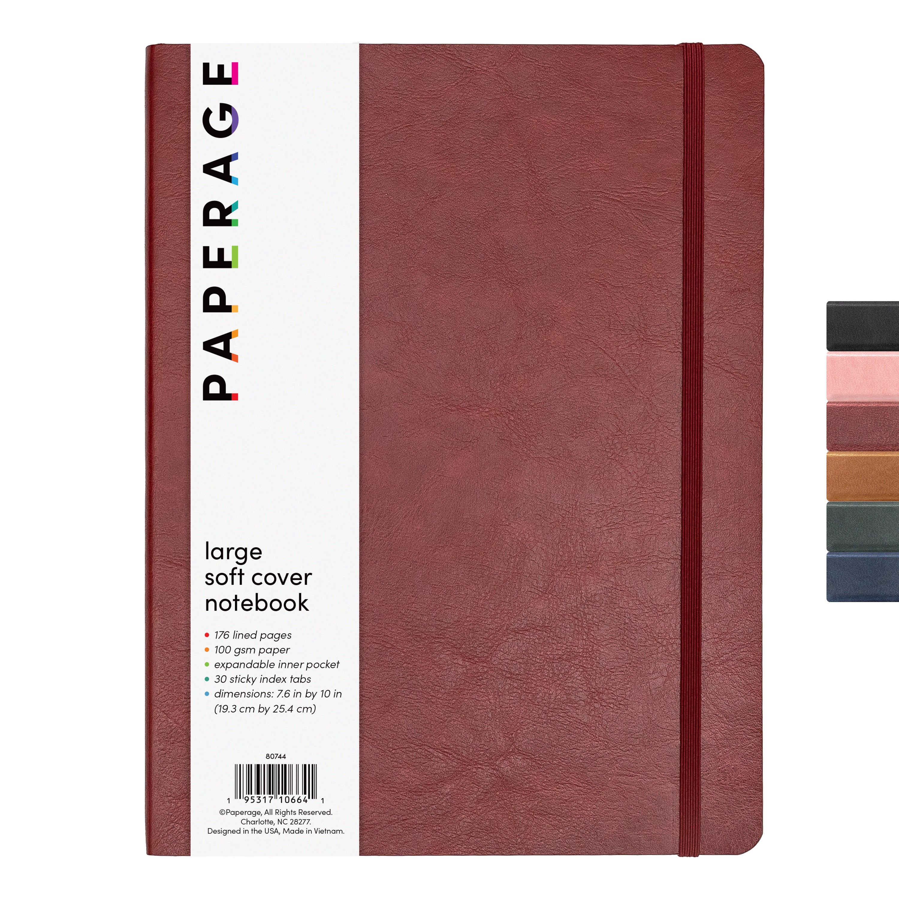 Large Lined Journal Notebook, Softcover (7.6 in x 10 in)