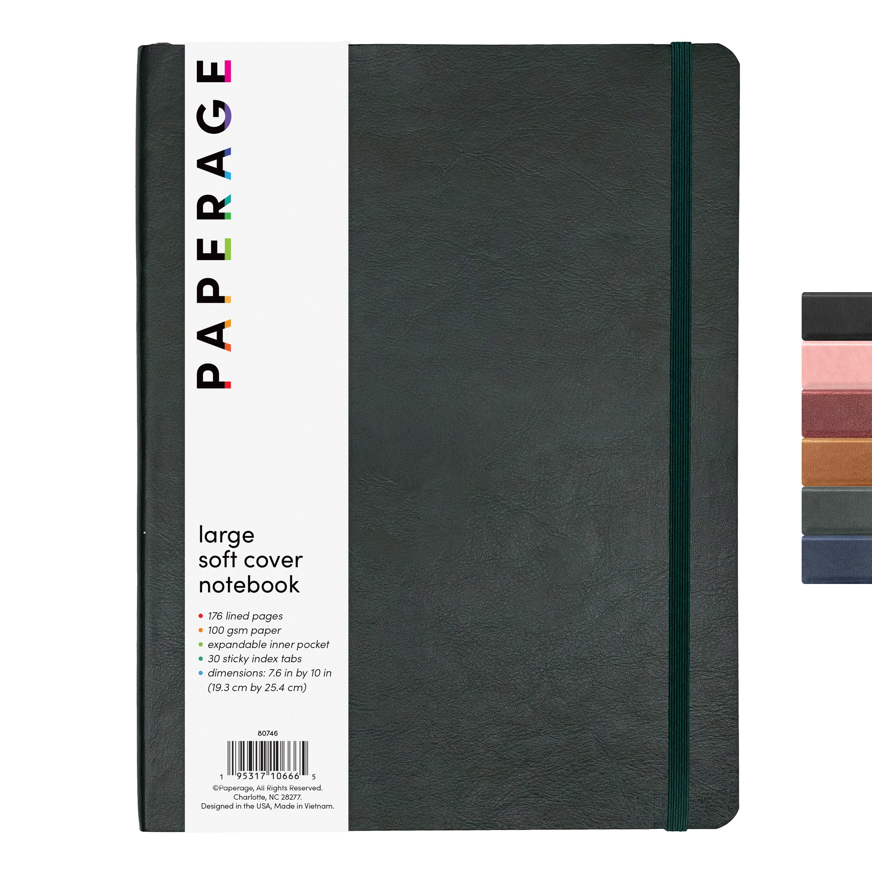 Large Lined Journal Notebook, Softcover (7.6 in x 10 in)