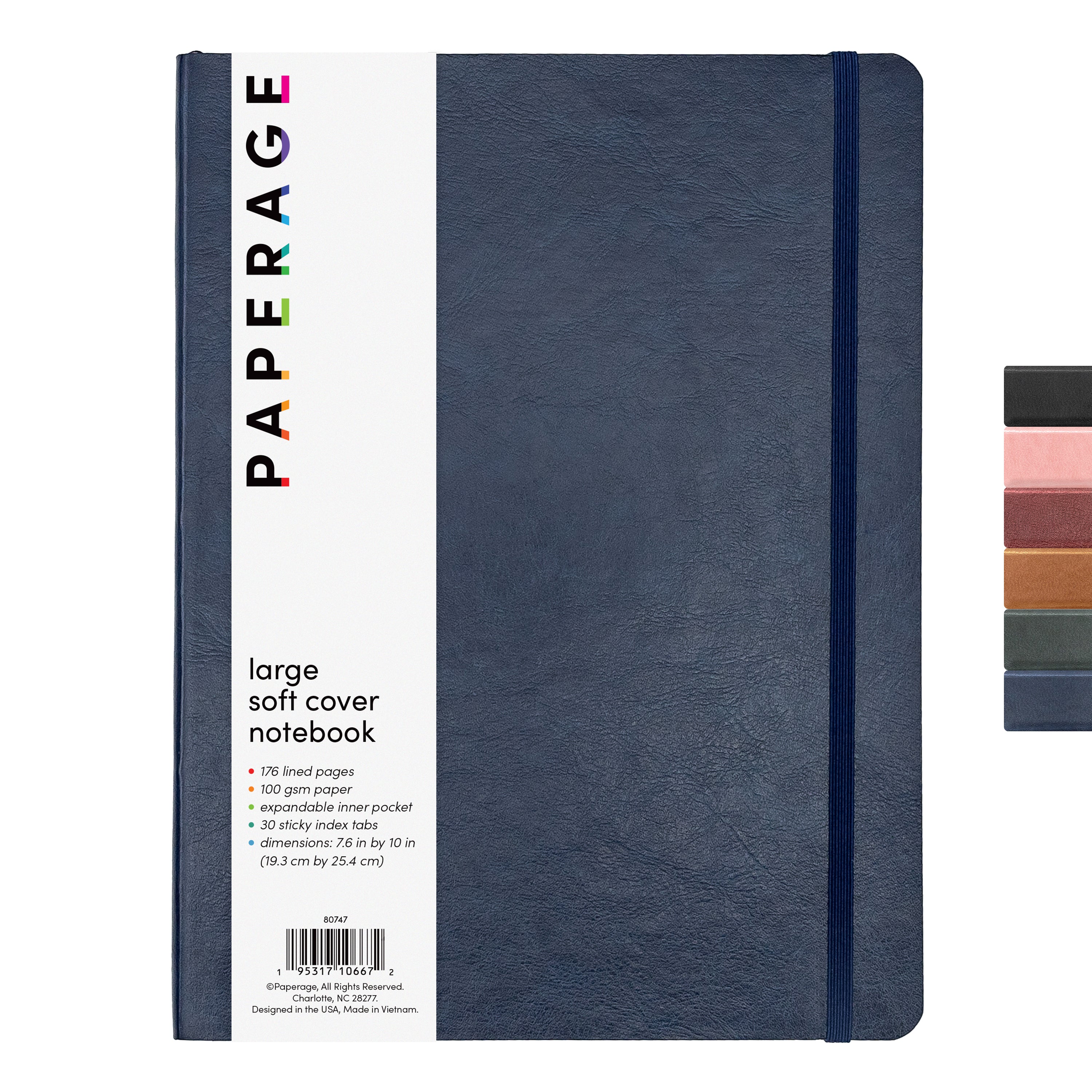 Large Lined Journal Notebook, Softcover (7.6 in x 10 in)