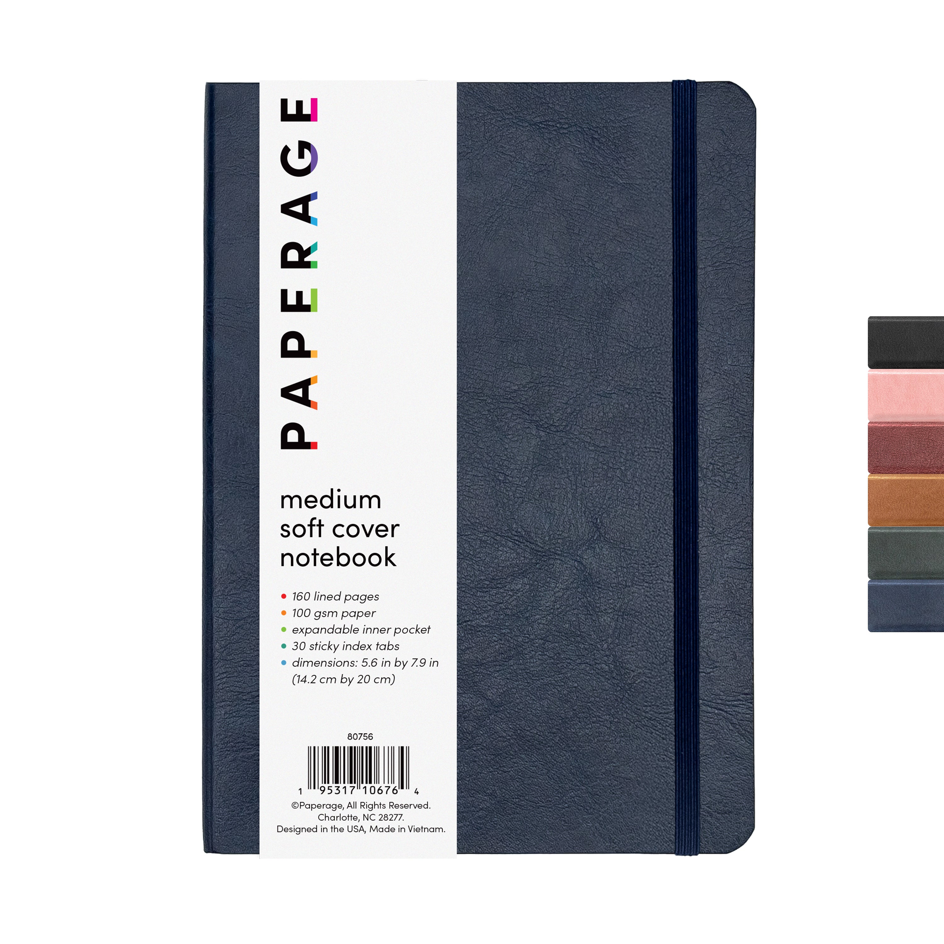 Medium Lined Journal Notebook, Softcover (5.6 in x 7.9 in)