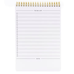Undated Daily To-do List Planner Pad, Spiral Bound (6.5 in x 9.5 in)