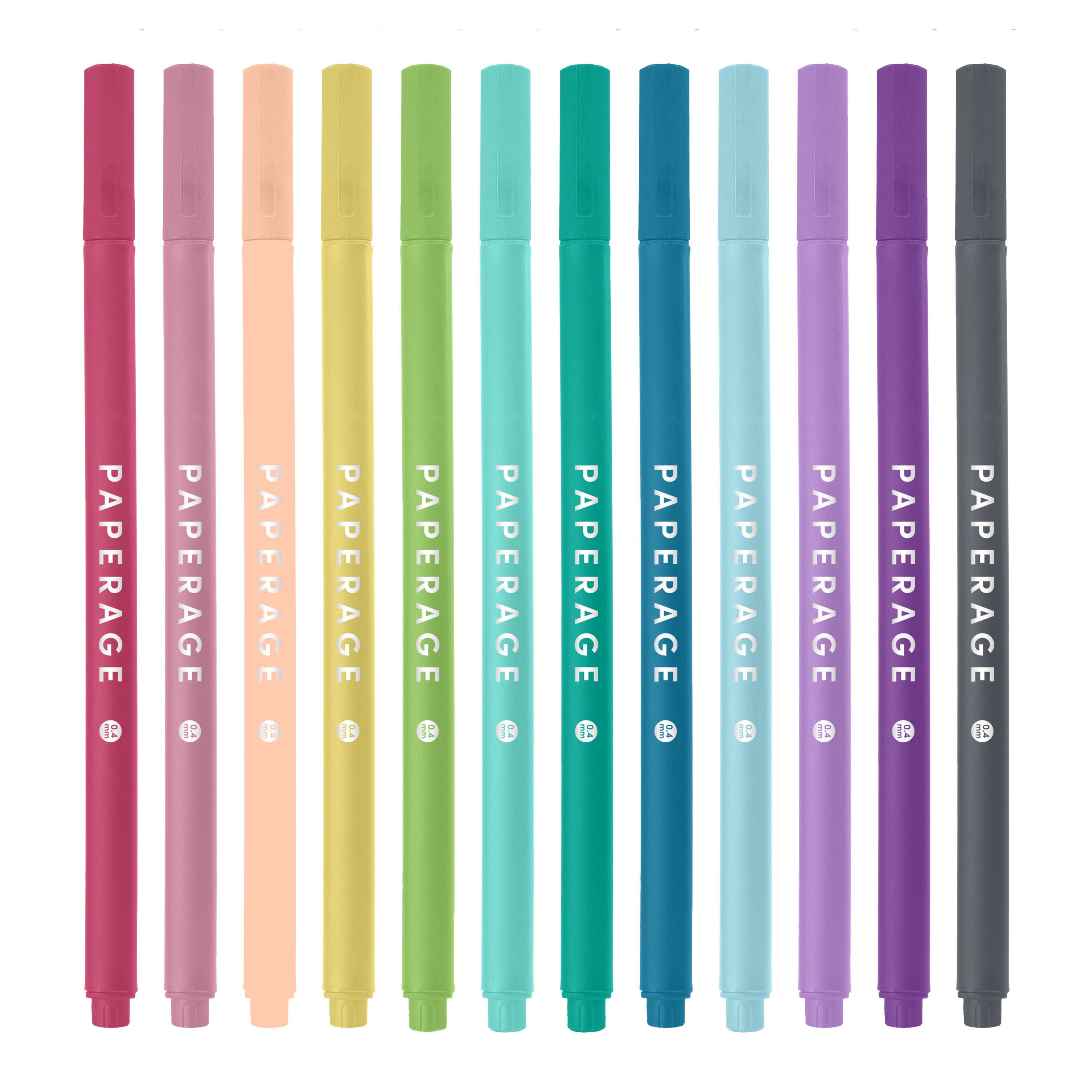 12 Pack Felt Tip Fine Line Marker Pens (0.4 mm Extra Fine Tip)