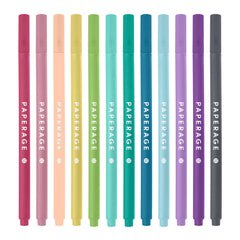 12 Pack Felt Tip Fine Line Marker Pens (0.4 mm Extra Fine Tip)