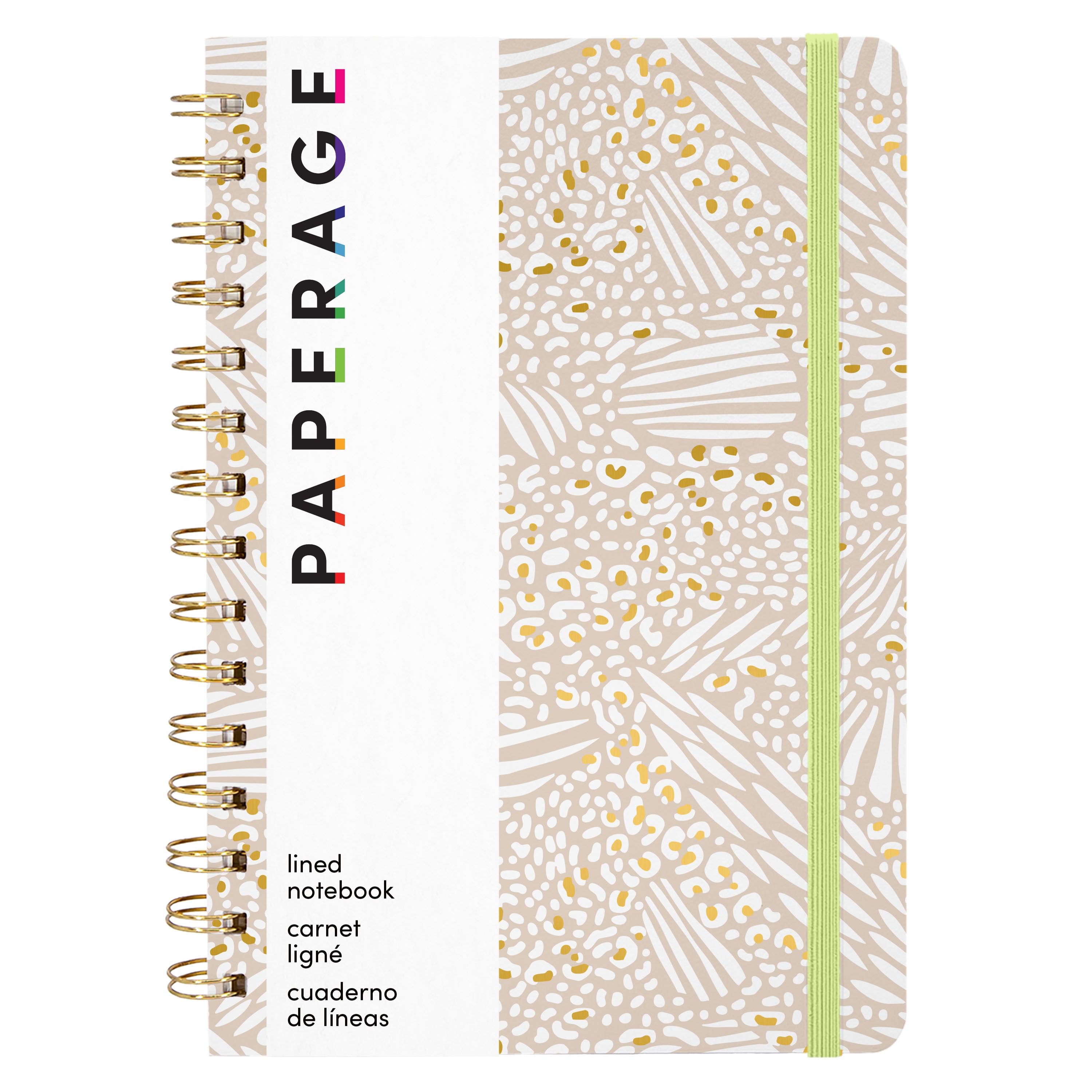 Decorative Cover Lined Journal Notebook, Spiral Bound, Hardcover (5.5 in x 8 in)