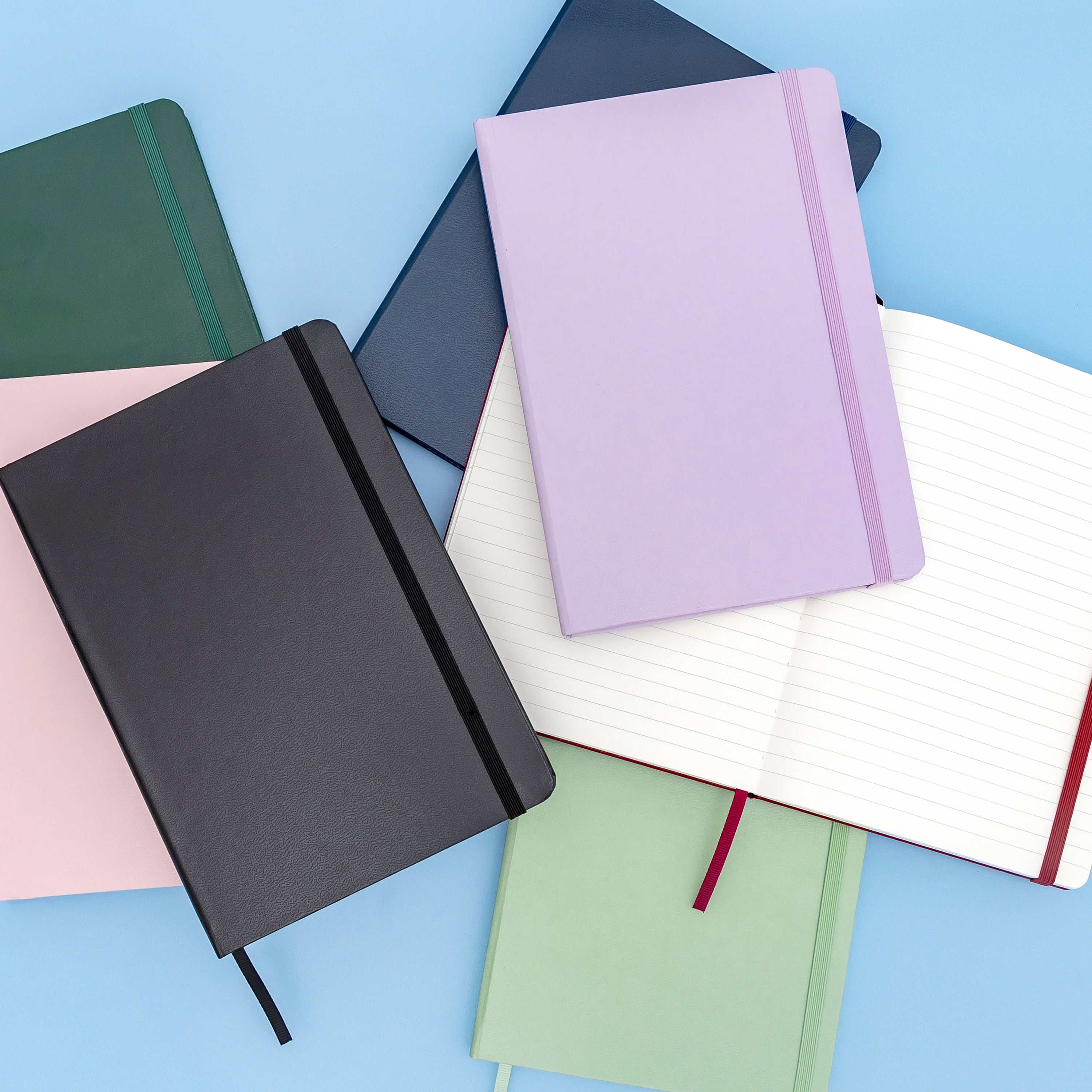 10 Pack Lined Journal Notebooks, Hardcover, (5.6 in x 8 in)
