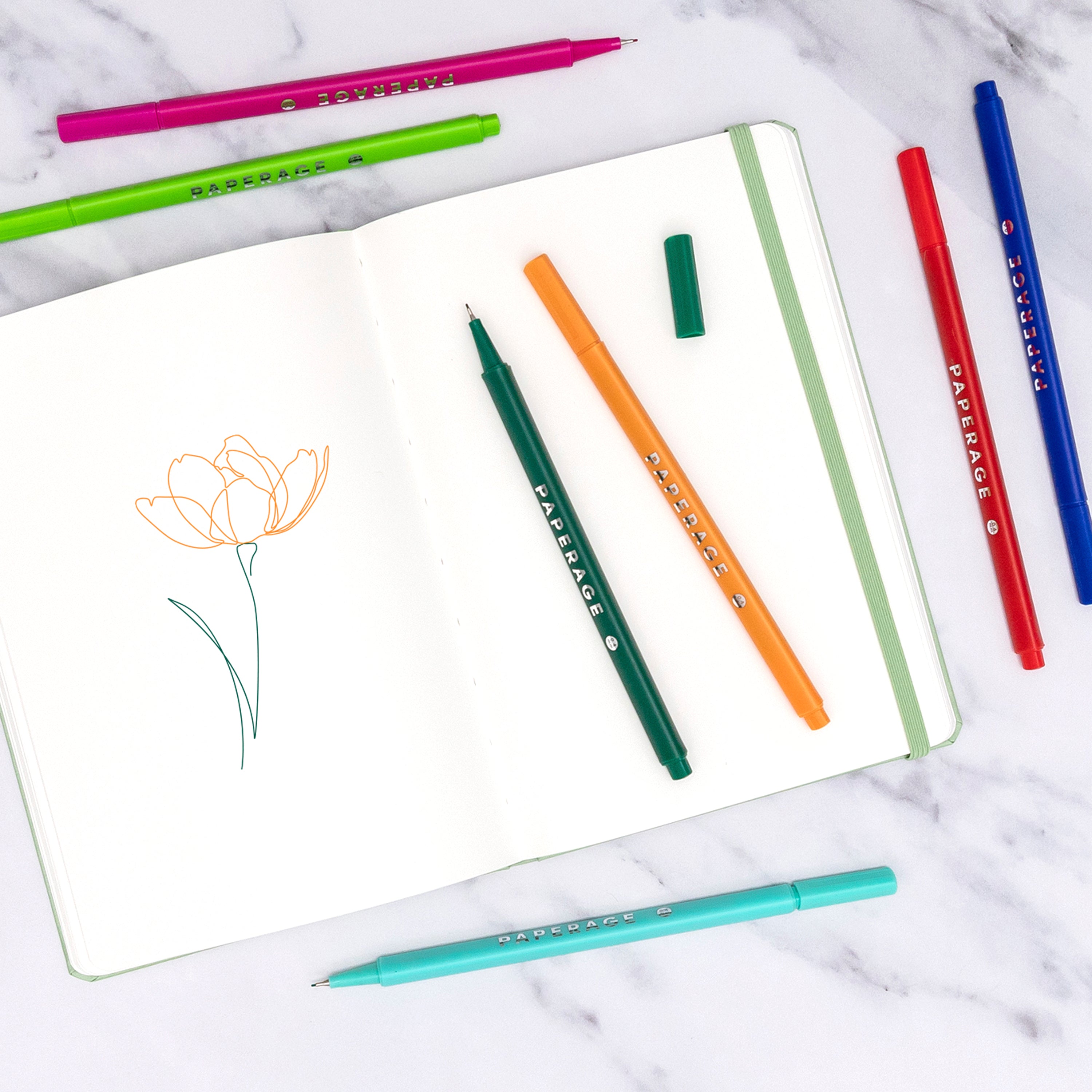 Blank Journal Notebook, Sketchbook, Hardcover (5.6 in x 8 in)