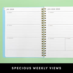 17 Month Academic Planner, Weekly & Monthly Spreads, August 2025 - December 2026 (8.5 in x 11 in)