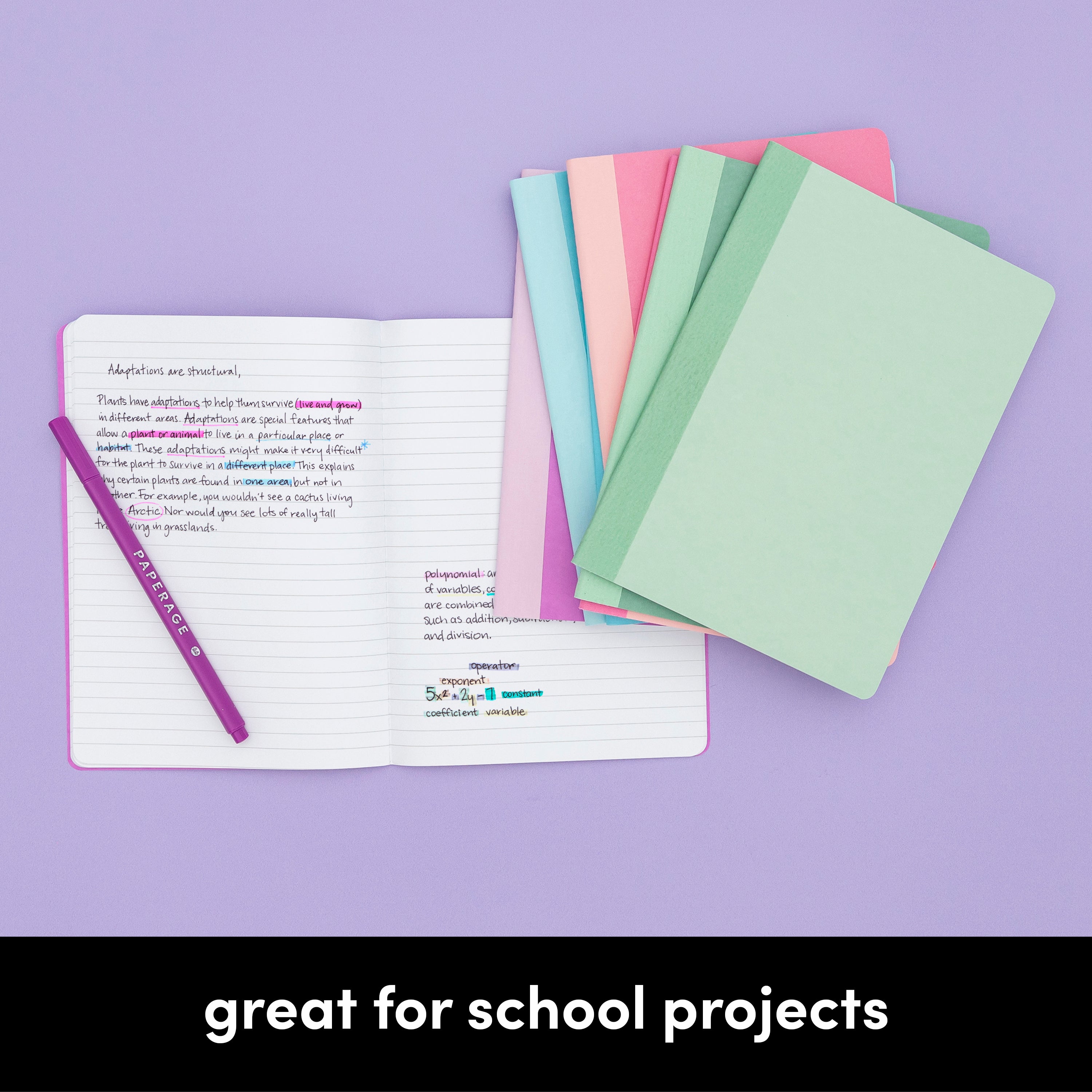 Color Cover Composition Notebooks, Softcover (5.75 in x 8 in)