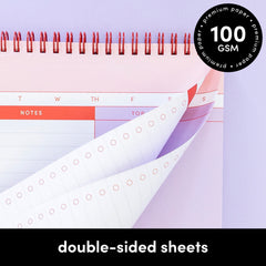 Undated Daily To-do List Planner Pad, Spiral Bound (6.5 in x 9.5 in)