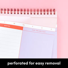 Undated Daily To-do List Planner Pad, Spiral Bound (6.5 in x 9.5 in)