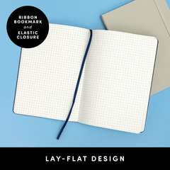 Grid Journal Graph Paper Notebook, Hardcover (5.6 in x 8 in)